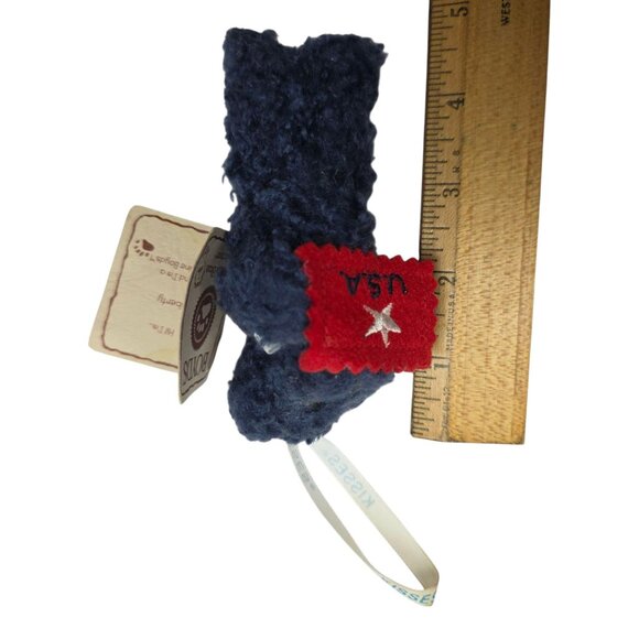Boyds Bears Hershey Mini Liberty Bear Head Bean Collection Plush Ornament 4" - Picture 6 of 7